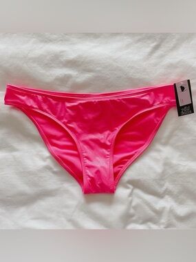 Wild Fable NWT hot pink with sparkle low rise cheeky bikini swim bathing suit XL